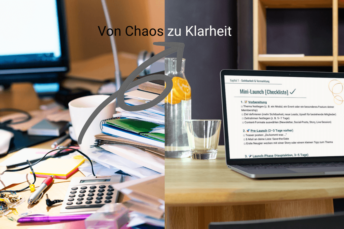 Membership Verbessern dank Checklisten Level up your Membership Glück Mock up Checkliste